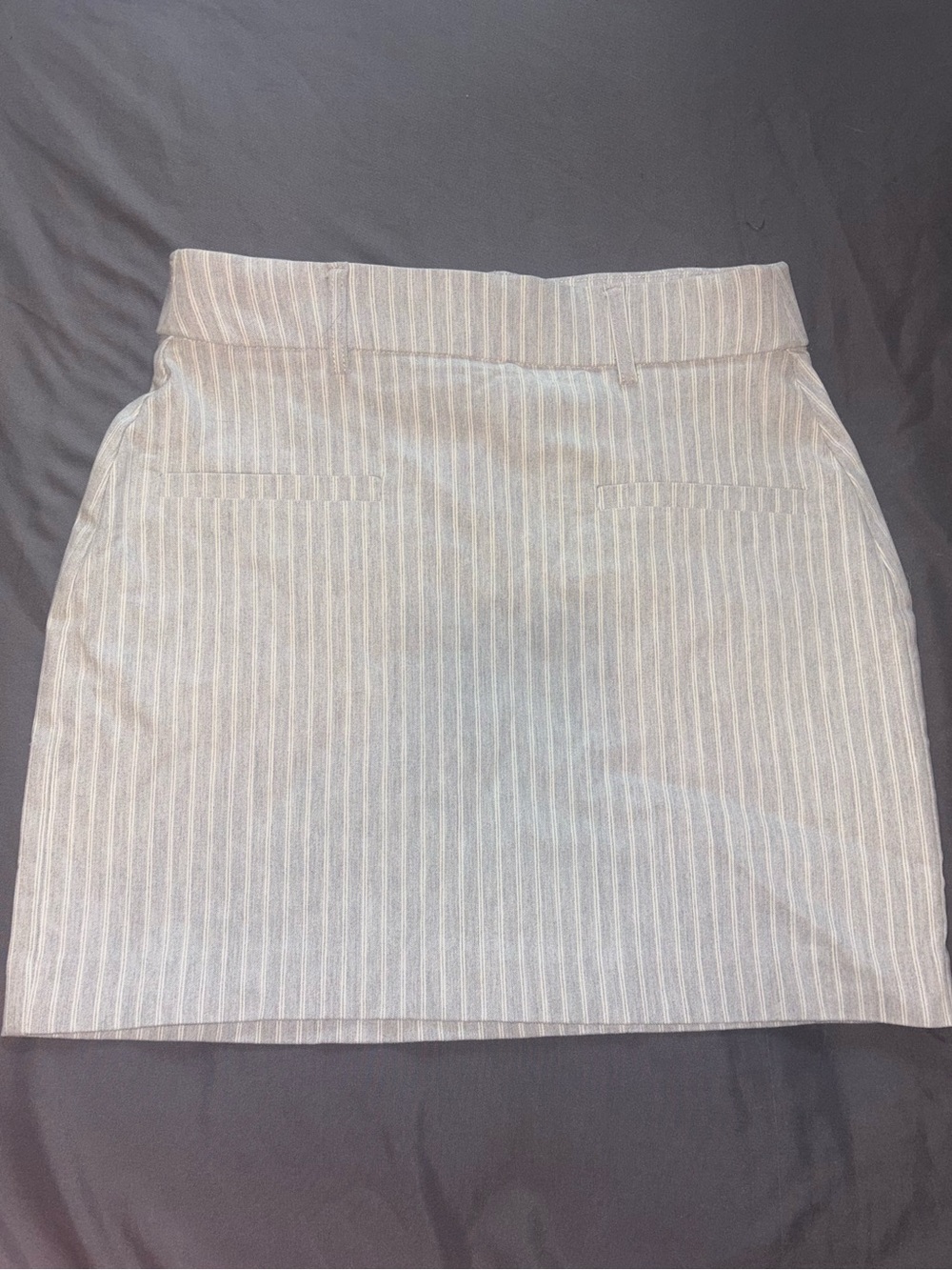 Jules & Leopold gray Pinstripe Pencil Mini Skirt